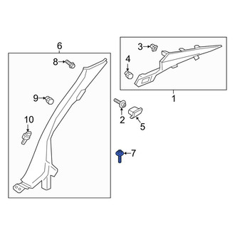 Lincoln OE - Lower Quarter Panel Trim Panel Screw
