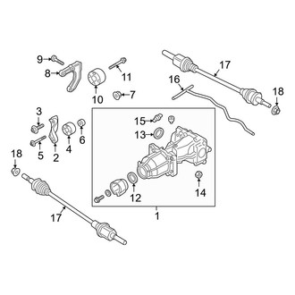 Lincoln OE - Rear Suspension - Axle Components (AWD)
