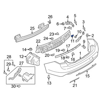Lincoln OE - Bumper Cover Support Rail Clip