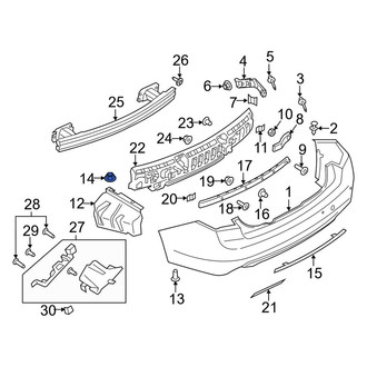 Lincoln OE - Floor Pan Splash Shield Nut