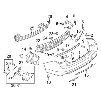 Lincoln OE - Inner Bumper Cover Screw