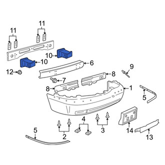 Lincoln OE - Right Bumper Impact Bar Bracket