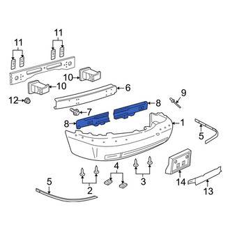 Lincoln OE - Front Left Bumper Impact Absorber