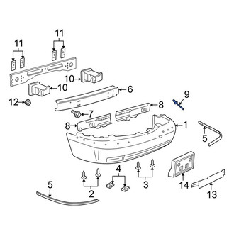 Lincoln OE - Front Bumper Impact Absorber Rivet