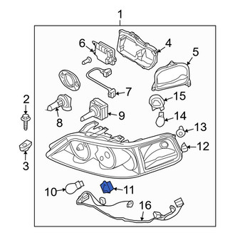 Lincoln OE - Front Parking Light Bulb Socket