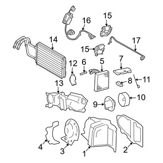 Lincoln OE - Air Conditioner & Heater - Evaporator & Heater Components (Sedan)