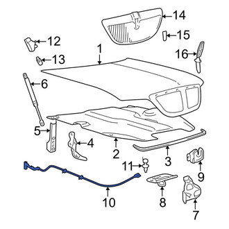 Lincoln OE - Front Hood Release Cable