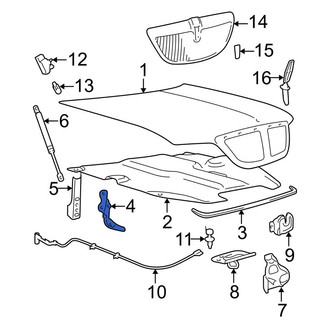 Lincoln OE - Front Left Hood Hinge