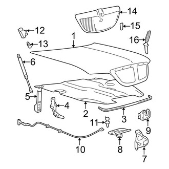 Lincoln OE - Hood & Grille - Exterior Trim (Sedan)