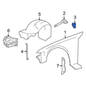 Lincoln OE - Rear Right Fender Bracket
