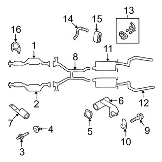 Lincoln OE - Exhaust System - Exhaust Components (Sedan)