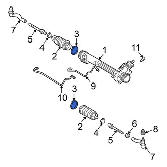 Lincoln OE - Rack and Pinion Bellows Clamp