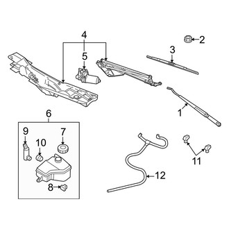 Lincoln OE - Windshield - Wiper & Washer Components (Sedan)
