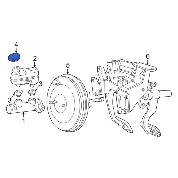 Brake Master Cylinder Reservoir Cap