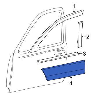 Lincoln OE - Front Left Door Molding
