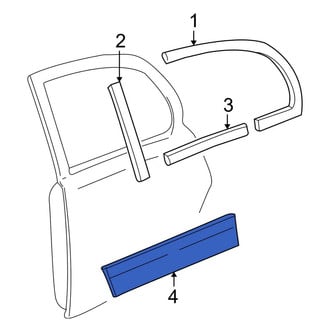 Lincoln OE - Rear Right Door Molding