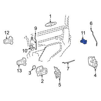 Lincoln OE - Rear Door Lock Striker Pin