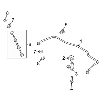 Lincoln OE - Rear Suspension - Stabilizer Bar & Components (Sedan)