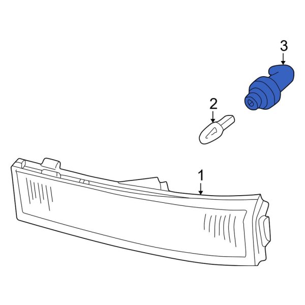 Lincoln OE AL8Z13411B Front Side Marker Light Socket