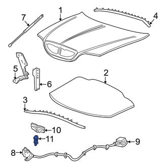 Lincoln OE - Front Hood Stop Buffer