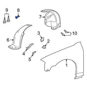 Lincoln OE - Rear Fender Liner Retainer