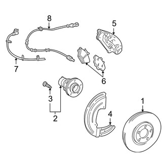 Lincoln OE - Front Suspension - Brake Components (Base)