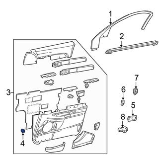 Lincoln OE - Front Door Interior Trim Panel Retainer