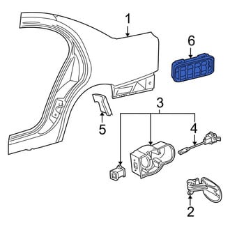 Lincoln OE - Rear Quarter Panel Air Vent Grille