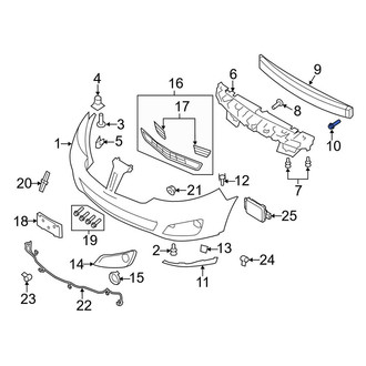 Lincoln OE - Bumper Impact Bar Screw