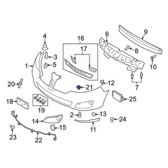 Lincoln OE - Bumper Cover Emblem Nut