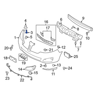 Lincoln OE - Front Bumper Cover Screw