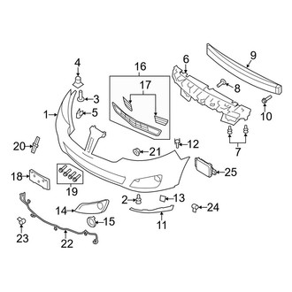 Lincoln OE - Front Bumper - Bumper & Components (3.7L)