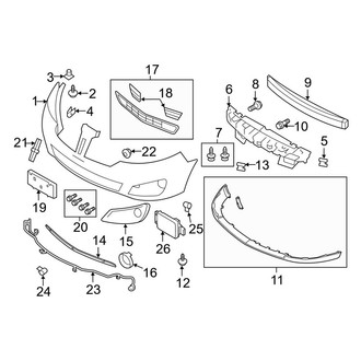 Lincoln OE - Front Bumper - Bumper & Components (EcoBoost)
