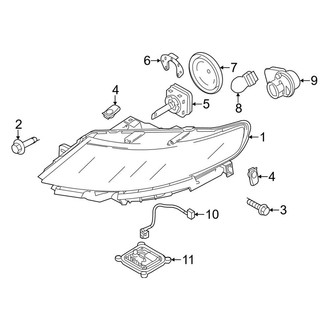 Lincoln OE - Front Lamps - Headlamp Components
