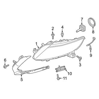 Lincoln OE - Front Lamps - Headlamp Components