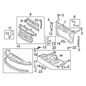 Lincoln OE - Radiator Support Air Deflector Bolt