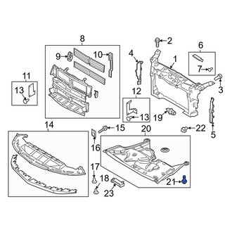 Lincoln OE - Radiator Support Splash Shield Screw