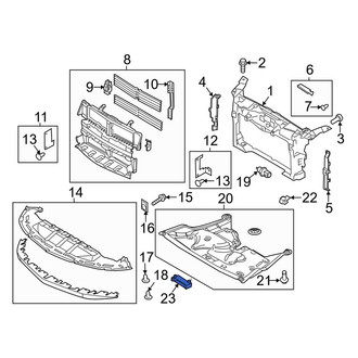Lincoln OE - Radiator Support Splash Shield Clip