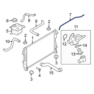 Lincoln OE - Front Engine Coolant Overflow Hose