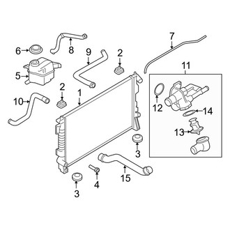 Lincoln OE - Cooling - Radiator & Components (3.7L)