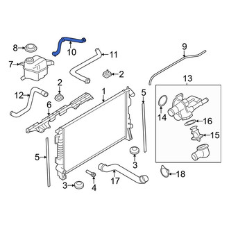 Lincoln OE - Engine Coolant Overflow Hose