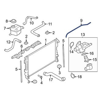 Lincoln OE - Engine Coolant Overflow Hose