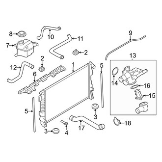 Lincoln OE - Cooling - Radiator & Components (3.7L)