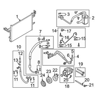 Lincoln OE - Air Conditioner & Heater - Condenser, Compressor & Lines