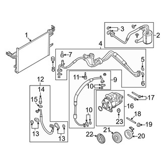 Lincoln OE - Air Conditioner & Heater - Condenser, Compressor & Lines (3.7L)