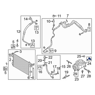 Lincoln OE - Lower A/C Refrigerant Line Seal Kit
