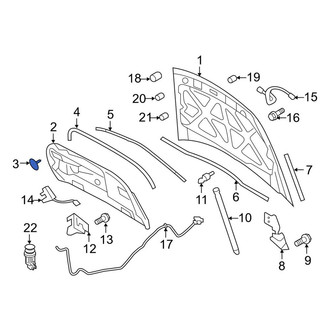 Lincoln OE - Hood Insulation Pad Clip