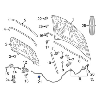 Lincoln OE - Hood Release Cable Clip
