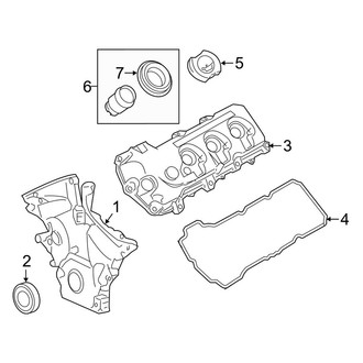 Lincoln OE - Engine / Transaxle - Valve & Timing Covers (3.7L)