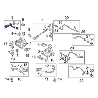 Lincoln OE - Right Turbocharger Oil Line